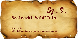 Szeleczki Valéria névjegykártya