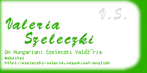 valeria szeleczki business card